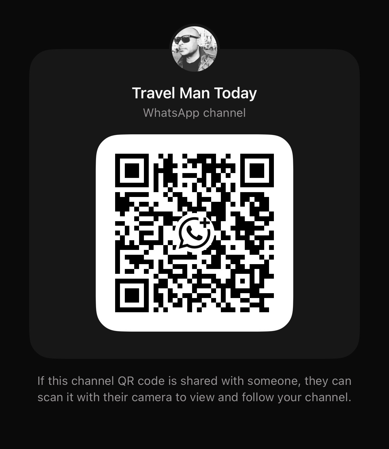 Travel Man Today WhatsApp Channel QR Code