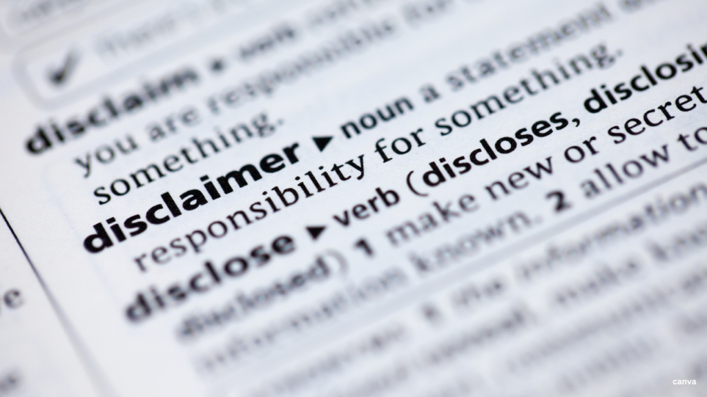 Disclaimer