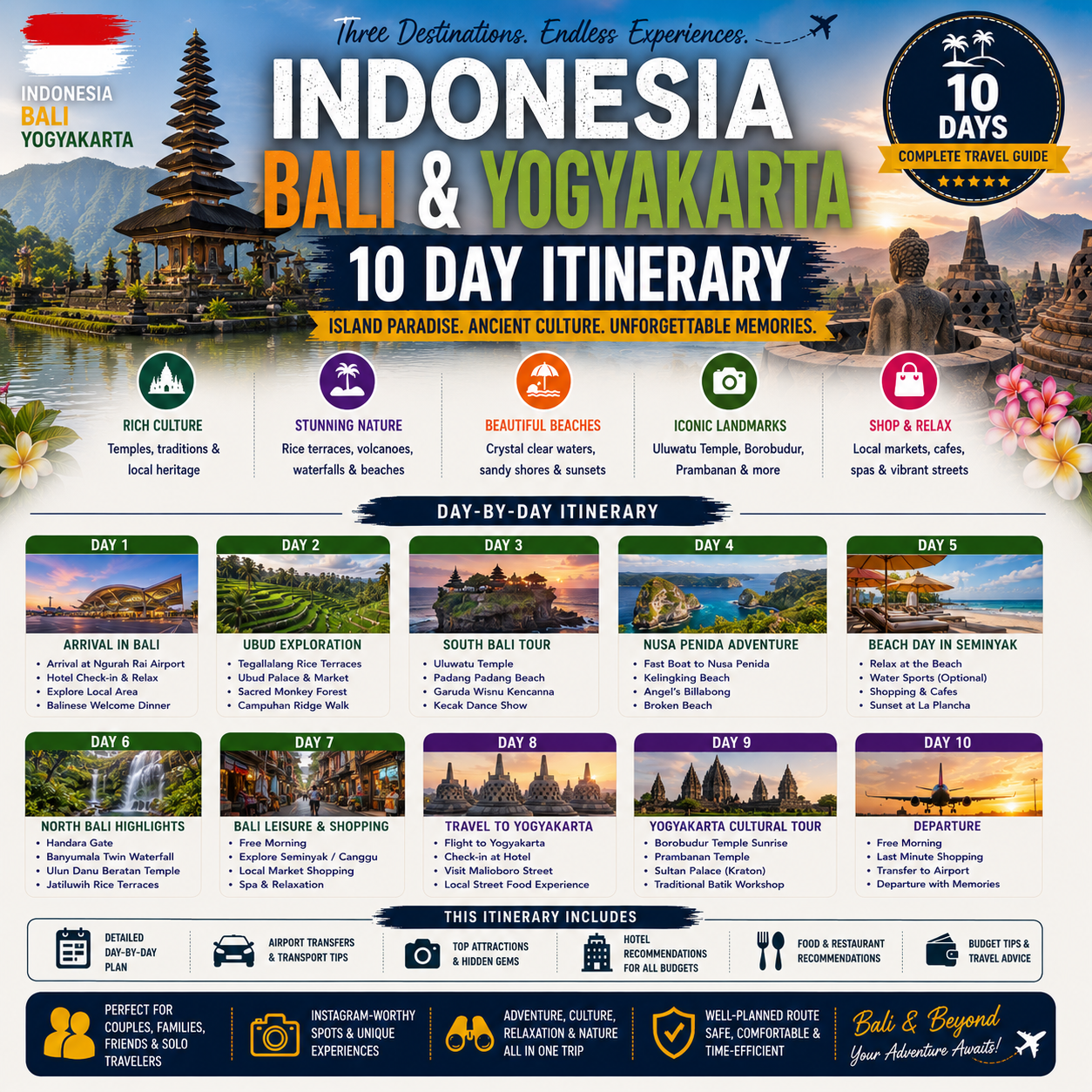 Bali and Yogyakarta Itinerary
