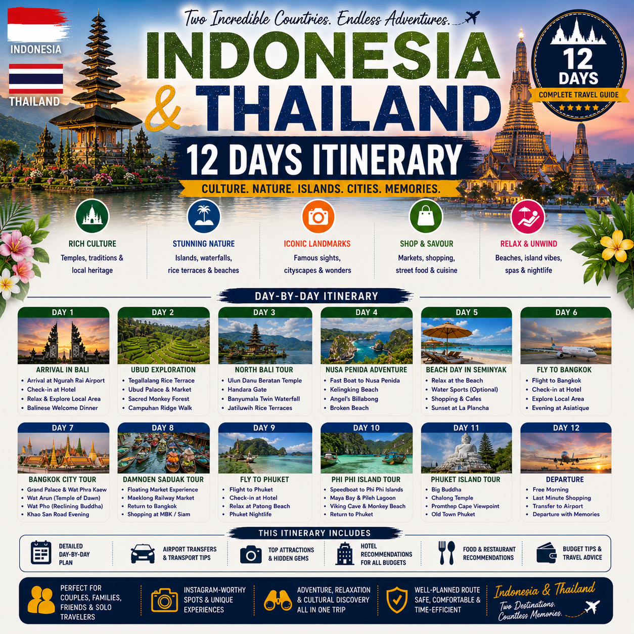Indonesia and Thailand Itinerary