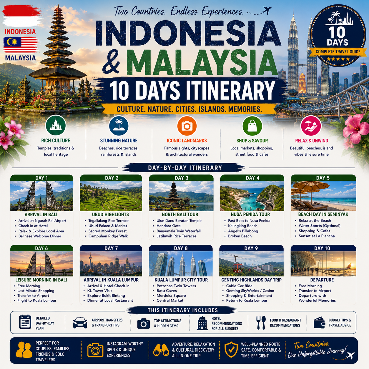 Indonesia and Malaysia Itinerary
