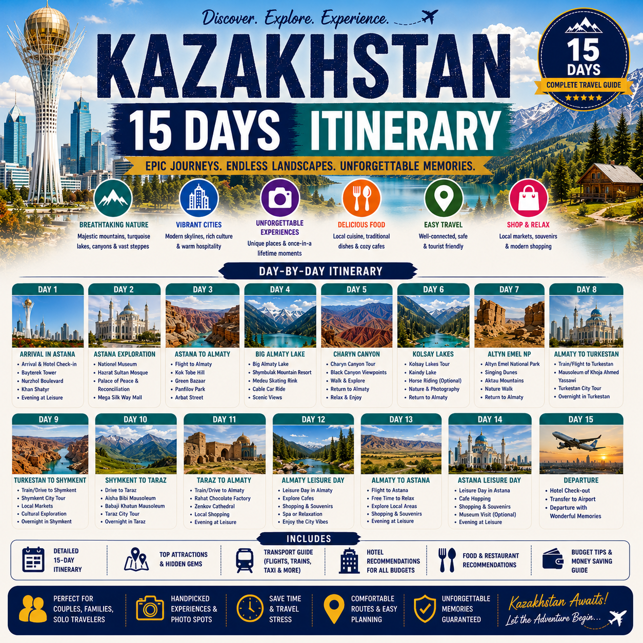 Kazakhstan 15-Day Itinerary