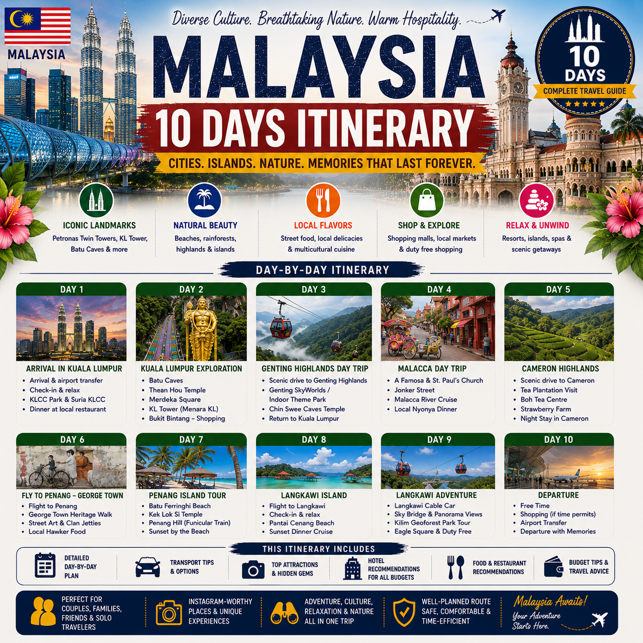 Malaysia Complete Journey Itinerary