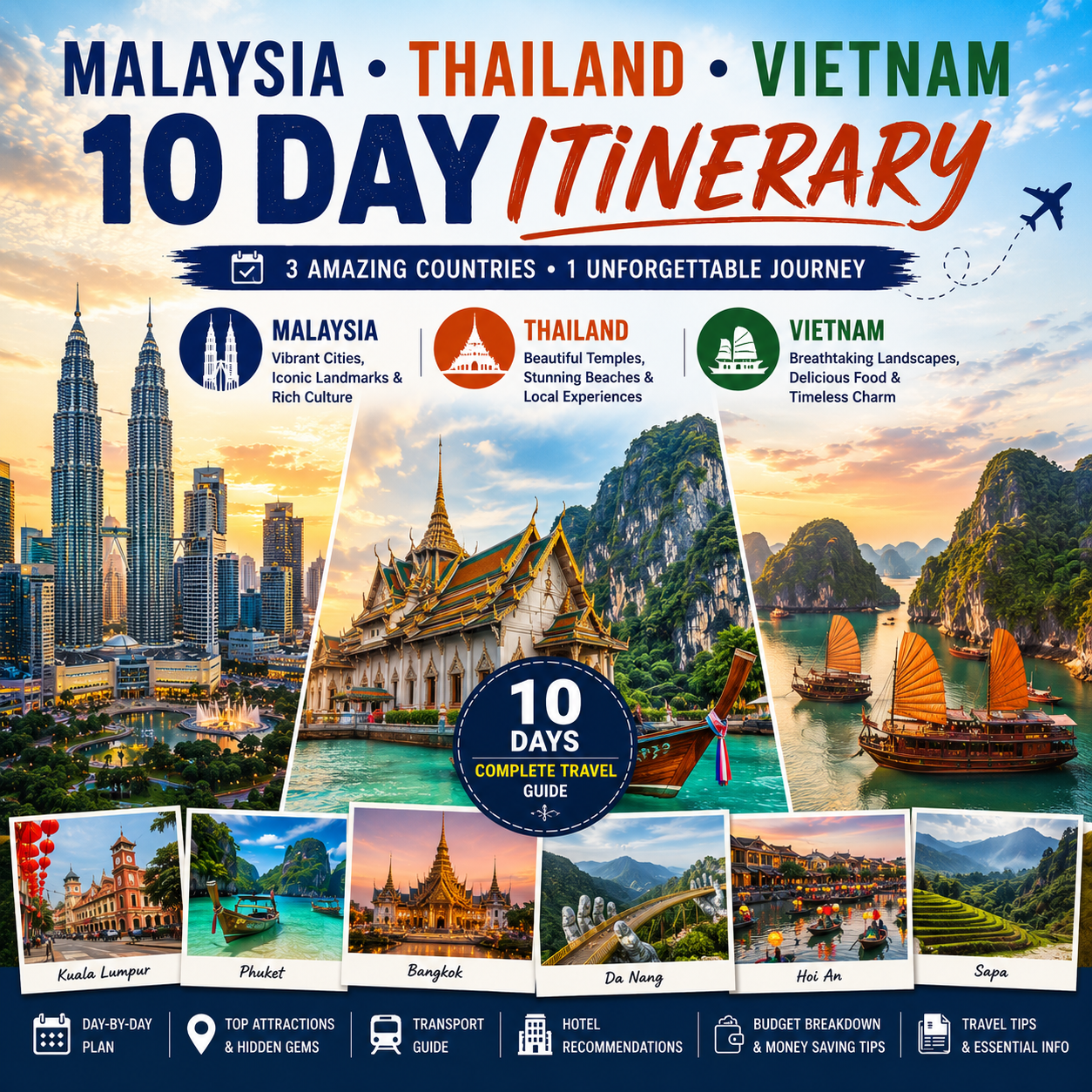 Malaysia Thailand Vietnam 10-Day Itinerary
