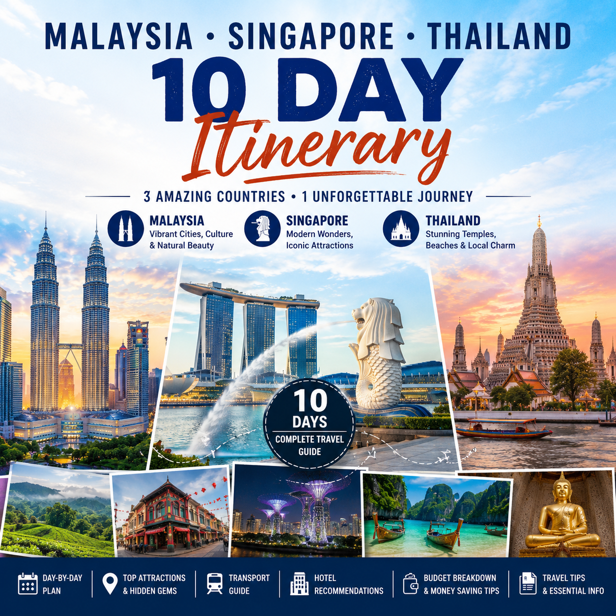 Malaysia Singapore Thailand 10-Day Itinerary