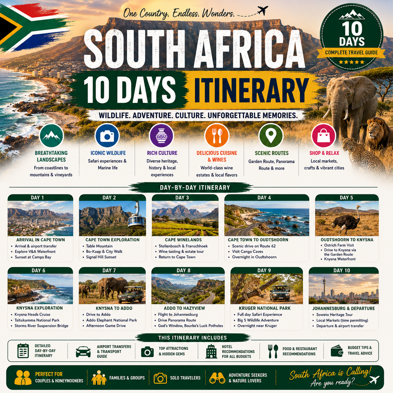 South Africa 10-Day Itinerary