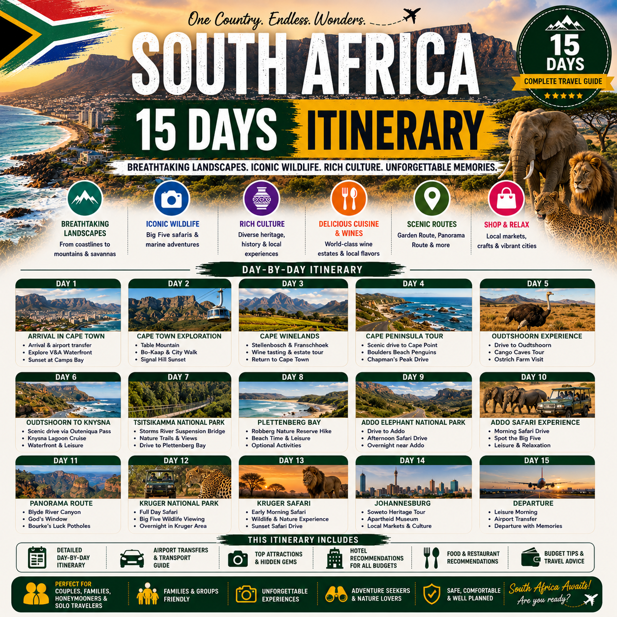 South Africa 15-Day Itinerary