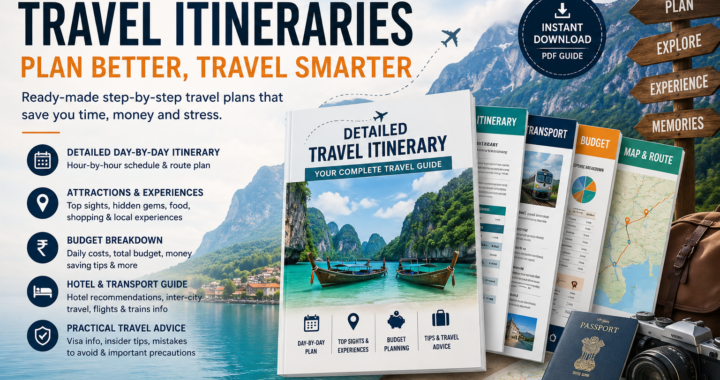 Travel itineraries for Indians with complete trip planning guides