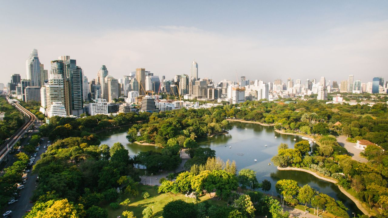 Bangkok Lumpini Benjakitti park Green Connection 1.6km walkway under construction 2026